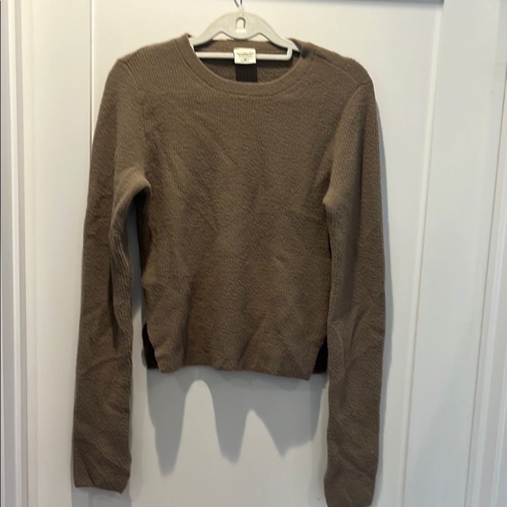 Abercrombie & Fitch Fuzzy Tan Knit